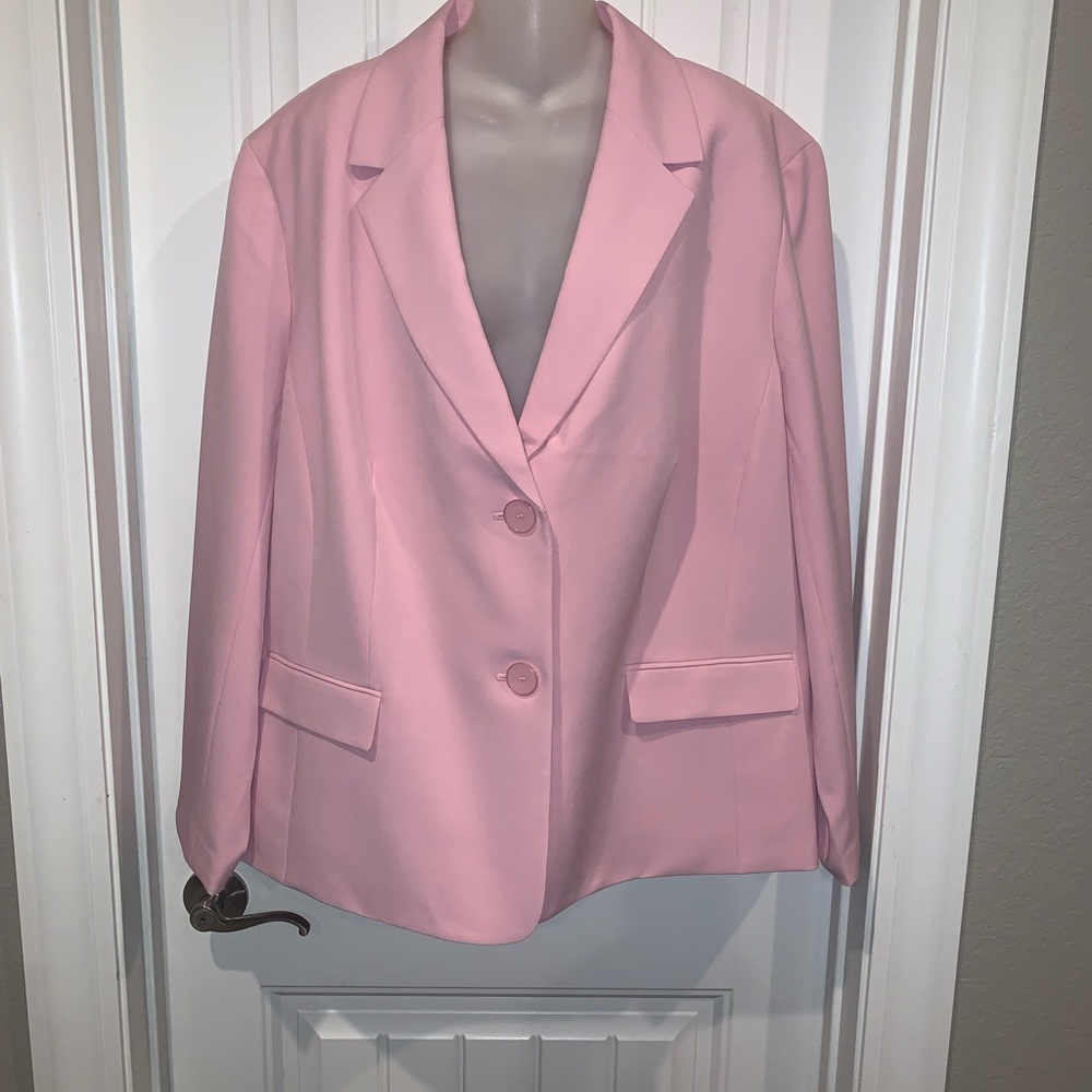 Elegant Pink Women's Plus Size Blazer NWT